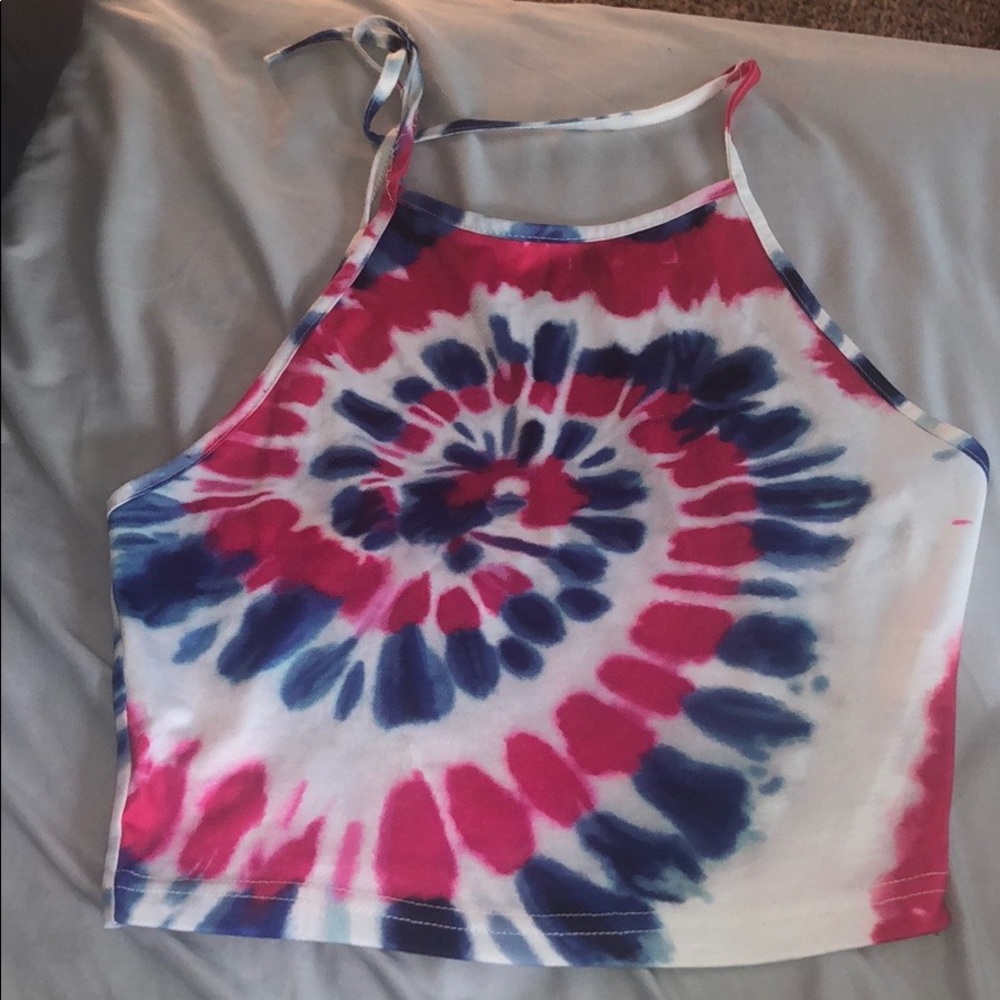 4th of July tie dye halter top from SHEIN